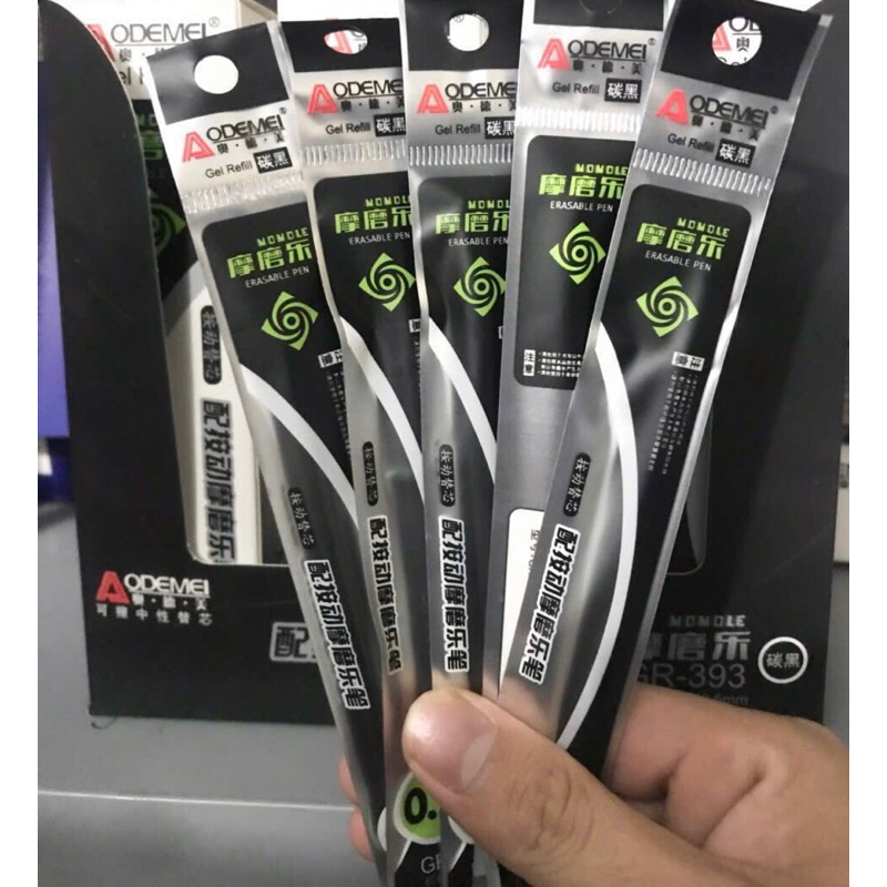Hộp 20 ruột bút gel bấm tẩy GR 393 xoá được, ngòi bút gel bấm tẩy xoá được Aodemei nét 0.5mm, ruột b
