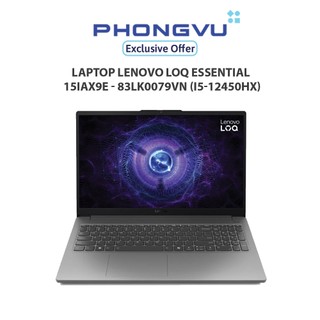 Laptop Lenovo LOQ Essential 15IAX9E - 83LK0079VN (i5-12450HX) (Xám) - Bảo hành 24 tháng