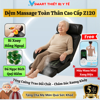 Đệm Massage Toàn Thân Giảm Đau Lưng, Thư Giãn Cho Người Già, Văn Phòng, Ghế Nệm Mát Xa Hồng Ngoại Bi Xoay Gập Gọn