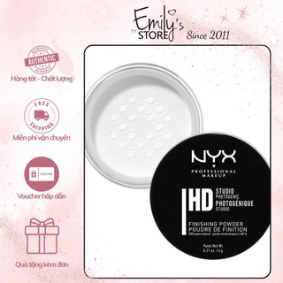 Phấn phủ bột NYX HD Studio Finishing Powder màu trắng làm mịn nền da