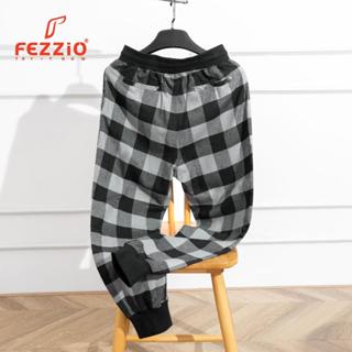Quần jogger nỉ caro, quần caro nam hàn quốc, quần caro hot trend thương hiệu FEZZIO chính hãng