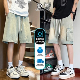 Quần Short SỌT Đùi jeans Kaki Nam ngắn trên gối wash co dãn 4 chiều cạp chun Avocado