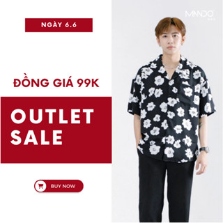 [DEAL 99K] Áo Sơ Mi Ngắn  Tay Nam MANDO Họa Tiết In Độc Đáo Tinh Tế, Chất Liệu Chiffon Không Nhăn Dáng Suoong - SMD137