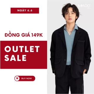 [DEAL 149K] Áo Khoác Blazer Nam MANDO Dài Tay Form Rộng Nhiều Màu Trơn Kiểu Dáng Basic Thời Trang Hàn Quốc BLZ002