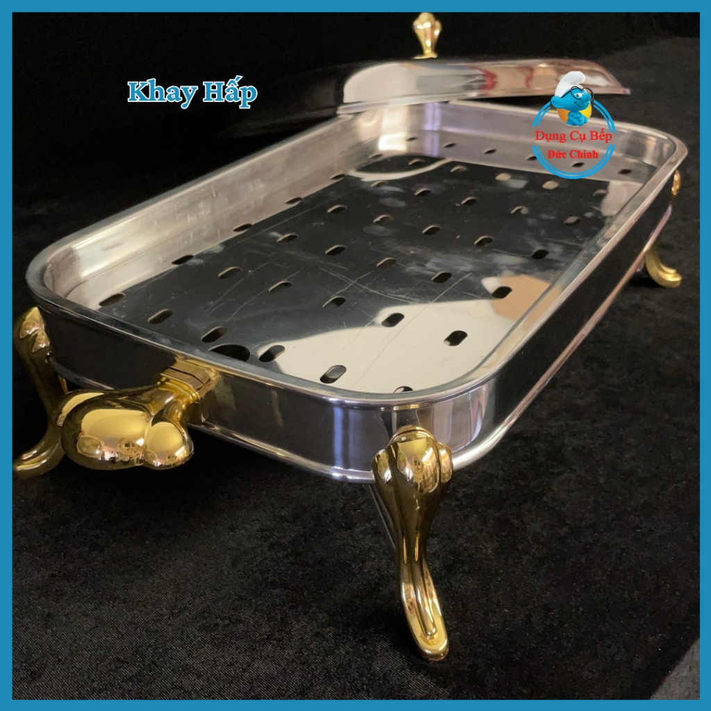 Khay Hấp Cầy Cá, Khay Hấp chữ nhật, Khay Hấp Inox 304 Chống gỉ