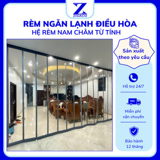  Rèm Nhựa Ngăn Lạnh Trong Suốt Có Viền Nam Châm Từ Tính ZISACO  Tặng Đầy Đủ Phụ Kiện+Ốp Chân  