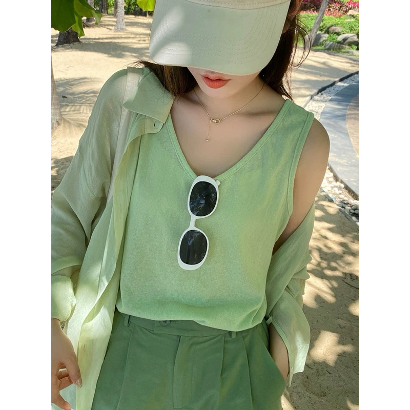 Áo ba lỗ nữ dáng rộng trẻ trung MENINA_STUDIO, áo thun ba lỗ form rộng chất thun cotton xược xinh xắn