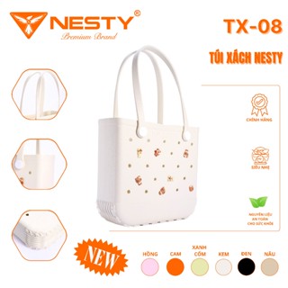 [Tặng 10 Charm 3D]Túi Xách Đa Năng Chất Liệu EVA Nhãn Hiệu NESTY Mã TX-08