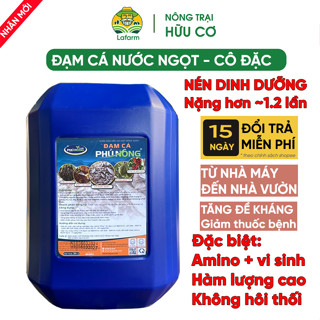 Phân bón hữu cơ đạm cá cô đặc PHÚ NÔNG, bón lá, bón gốc, NPK hữu cơ, dinh dưỡng cho cây - can 20l