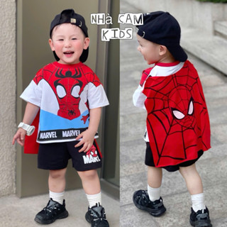 Bộ Đùi Cho Bé, Bộ Siêu Nhân Nhện Kèm Áo Choàng Nhện Cho Bé - Nhà Cam