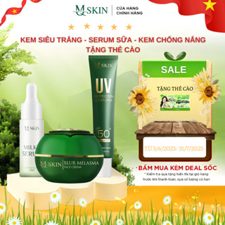 [ TẶNG 1 THẺ CÀO ] Combo kem SIÊU TRẮNG MQ SKIN 20g - Serum DƯỠNG - Kem chống nắng