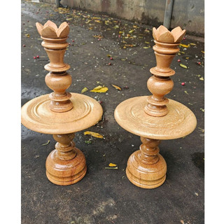 Cặp chân đèn gỗ gõ cao 30cm