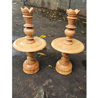 Cặp chân đèn gỗ gõ cao 30cm
