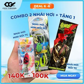COMBO 2 nhái hơi câu lure lóc, sộp nổi 7G và 5G tặng nhái TOMAN nổi 7G GIAO MÀU NGẪU NHIÊN, AE CHỌN MÀU NHẮN TIN SHOP