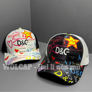 Nón kết mũ lưỡi trai in GD mạc sắt phối lưới thời trang nam nữ hot trends