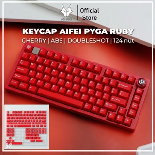   HỎA TỐC HN - HCM  Bộ nút bàn phím cơ | Keycap Cherry Aifei Pyga Ruby | ABS Doubleshot 