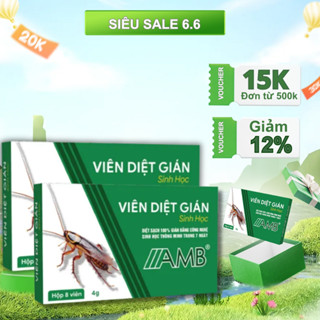 Combo 2 hộp thuốc diệt gián  sinh học AMB, Viện Hàn lâm khoa học Việt Nam, diệt tận gốc tất cả các loại gián, an toàn