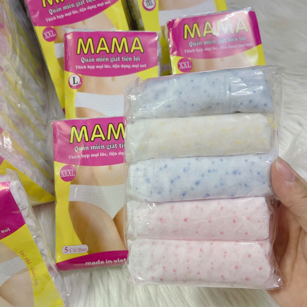 [SIÊU RẺ]Quần lót giấy Mama bịch 5 cái đủ size L/XL/XXL/XXXL