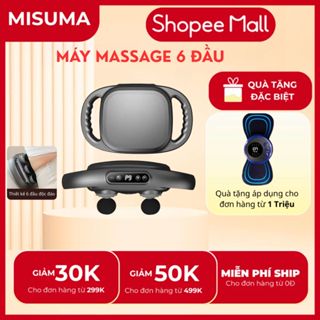 Máy Massage Cầm Tay Thông Minh 6 Đầu Massage, 9 Chế Độ, Lực Massage 30kg, Máy Massage Giảm Đau Nhức Cổ Vai Gáy