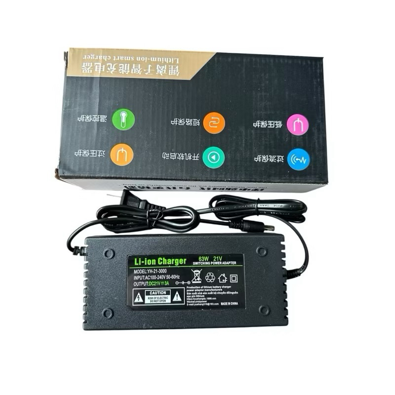 SẠC NHANH 21v3a CÓ QUẠT CHO PIN LION 18v 21v