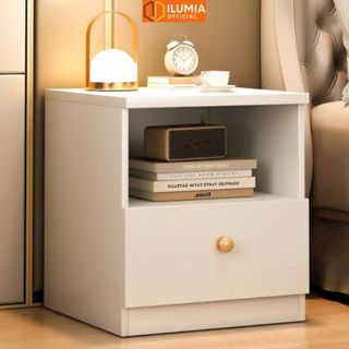 Tủ đầu giường, kệ đầu giường gỗ có ngăn kéo để đèn ngủ, sách vở thương hiệu ILUMIA - IP343