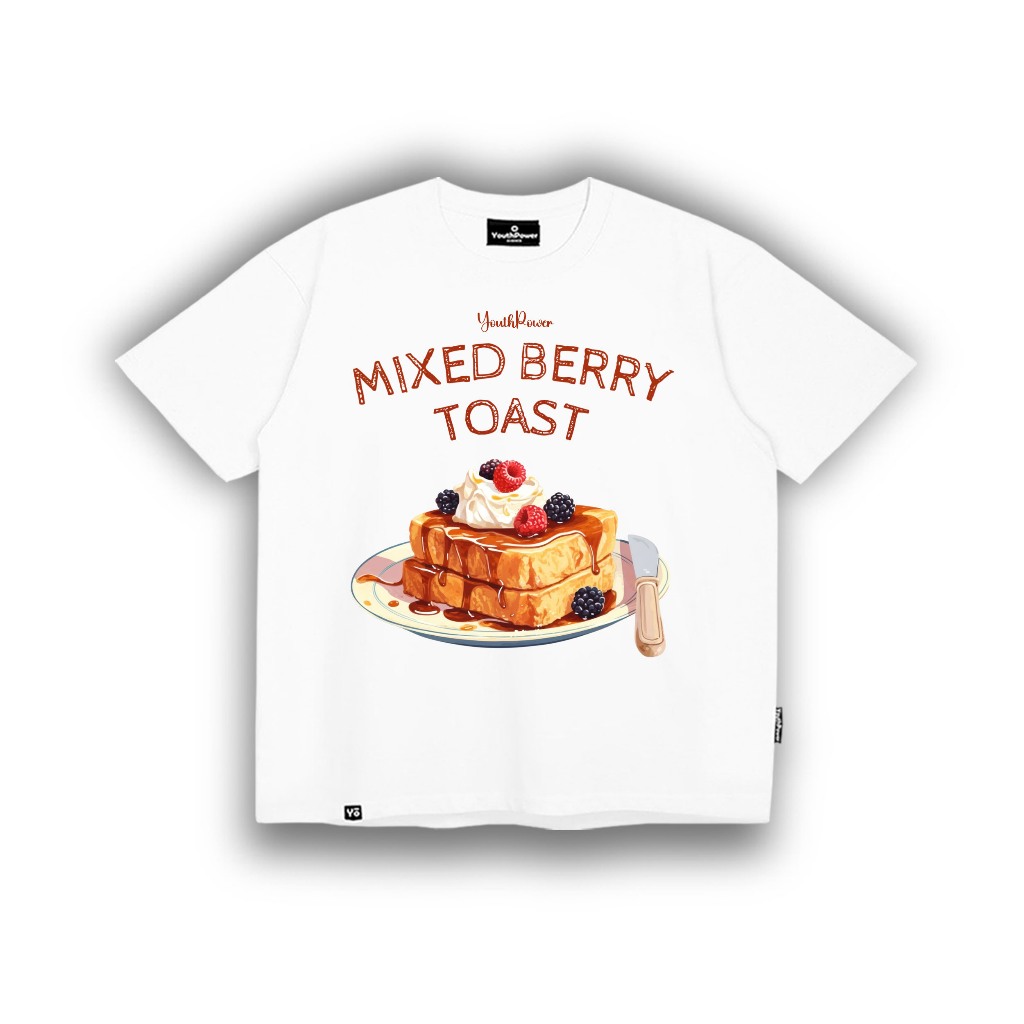 Áo Thun Boxy TROPICAL YOUTHPOWER Form Rộng Nam Nữ Oversize Unisex Cotton 2 Chiều 250gsm Cổ Tròn Local Brand Việt Nam - Màu Trắng TOAST