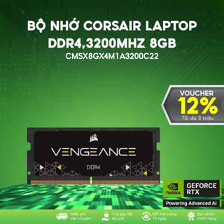 Bộ nhớ trong Corsair cho laptop DDR4,3200MHz 8GB 1x8GB SODIMM, Black PCB,1.2V/CMSX8GX4M1A3200C22