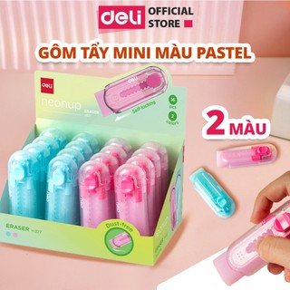 Gôm Tẩy Mini Màu Hồng/Xanh Dễ Thương Deli – Tẩy Bút Chì Mềm, Không Làm Rách Giấy – Phù Hợp Học Sinh, Văn Phòng
