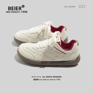 BEIER AUTH 100% Giày thể thao nữ beier đỏ trắng êm chân giày sneaker beier thoáng mát 6006 đỏ