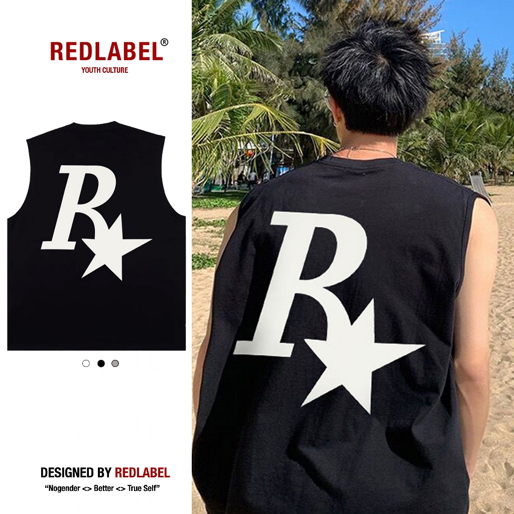 Áo Tank Top Nam Nữ RedLabel In Họa Tiết RSTAR, Áo Ba Lỗ Sát Nách Nam Nữ Cotton Cá Tính TT66