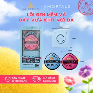  Bông mút AMORTALS đen nâng cấp siêu mềm không thấm kem phù hợp kem nền phấn phủ phấn nước lý tưởng trang điểm nữ 