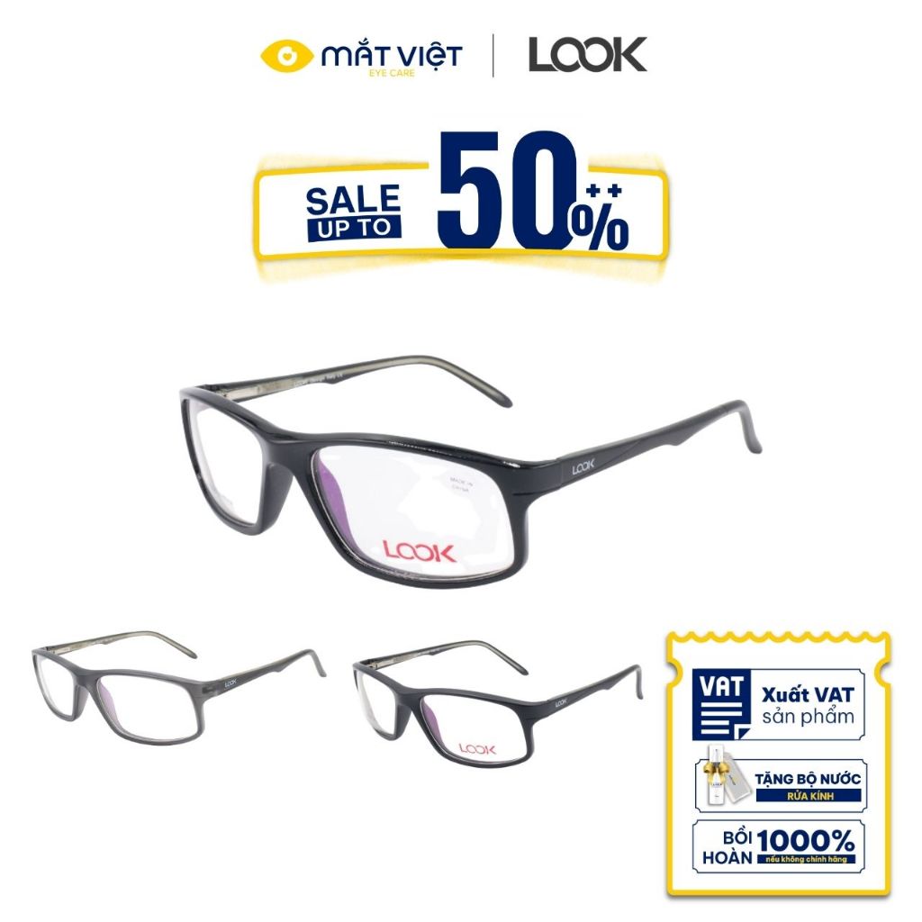 Gọng Kính Cận LOOK LK93440, Gọng Kính Cận Acetate, Gọng Kính Chữ Nhật, Gọng Kính Mắt Việt