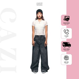 [lẻ áo] Cazi Whispy Tee - Áo rúm thân có khóa