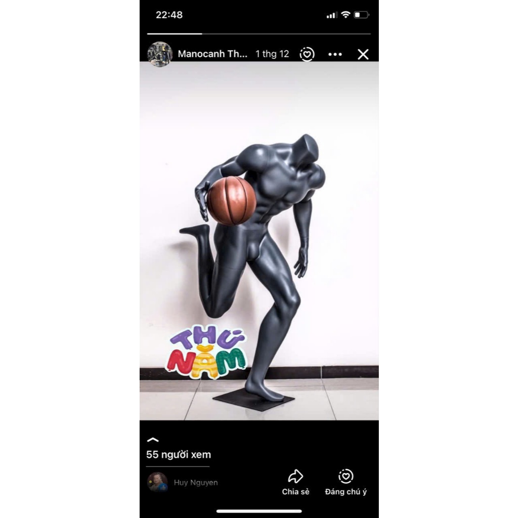 Manocanh nam thể thao dáng bóng rổ - sada shop 6