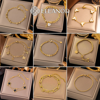 Vòng tay nữ titan Eleanor Accessories đính đá lấp lánh phụ kiện trang sức lắc tay 7319