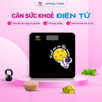 Cân Sức Khỏe Điện Tử Life360 AL-S22H - Cân Cân Nặng Cao Cấp Cảm Biến Nhạy, Đo Chính Xác, Kính Cường Lực, Chính Hãng