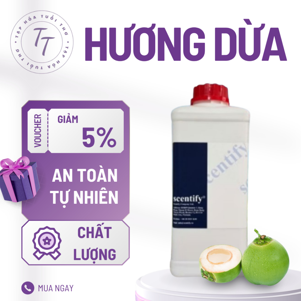 Hương Dừa MH3 1kg (Coconut Flavour - Singapore) - Hương liệu thực phẩm