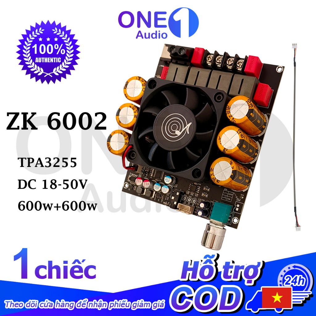 ZK-6002 Bảng khuếch đại bài nguyên chất 2.0 âm thanh nổi với điều chế tần số cao và thấp 600W + 600W