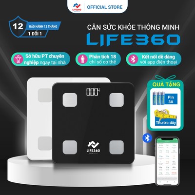 Cân Sức Khỏe Thông Minh Life360 LF-BFS24- Cân Đo Lượng Mỡ, Phân Tích Chỉ Số Cơ Thể, Độ Chính Xác Cao
