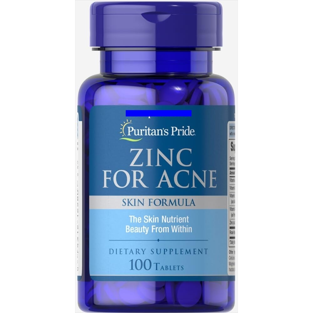 Viên uống Kẽm ngừa mụn Zinc for Acne Puritan’s Pride [Hàng Mỹ]