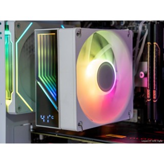 Tản nhiệt khí Leopard KF420E Digital có hiển thị nhiệt độ - LED sync HUB - Màu Đen / Trắng