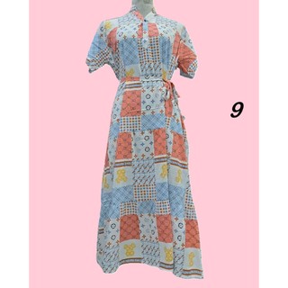 Đầm maxi cổ trụ ráp tầng,bigsize