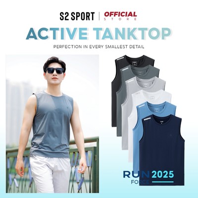 Áo ba lỗ nam thể thao S2 SPORT áo sát nách tập gym, yoga, mềm nhẹ thoáng khí thấm hút mồ hôi - STT06