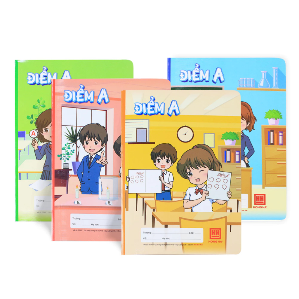 Vở School "Điểm A" – Ô Ly, 120 Trang – Viết Chuẩn, Học Giỏi