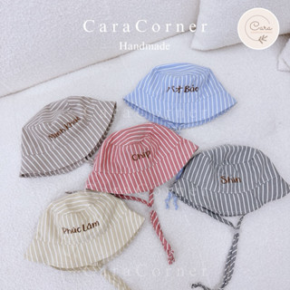 [CARA CORNER] Mũ bucket mùa hè THÊU TÊN cho bé theo yêu cầu