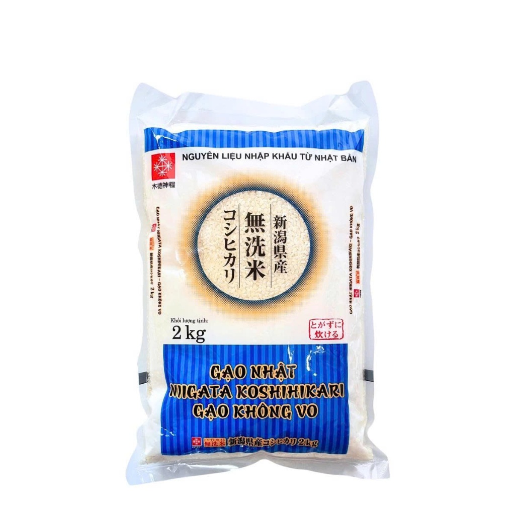 Gạo Nhật Koshihikari Vùng Niigata (Gạo không vo) gói 2KG
