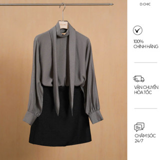 D.CHIC Áo sơ mi dài tay cổ dây MS:1812893-
