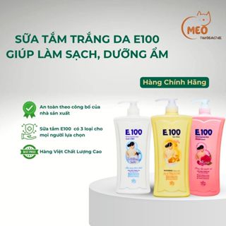  Sữa Tắm Trắng Da E100 Giúp Làm Sạch Mịn Da Và Dưỡng Ẩm- 3 Loại Trắng Hồng Vàng 