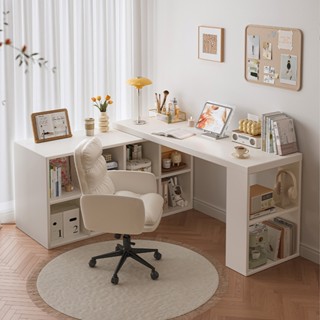 Bàn làm việc chữ L, bàn học kèm kệ sách thông minh thương hiệu IGA - GP368