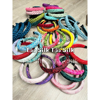  Bờm Gấm Thanh Liễu Bợp Gấm Phụ Kiện Mang Cùng Bộ Áo Dài - Băng Đô Áo Dài Mấn Áo Dài Đủ Màu - Áo Dài Táo Silk 